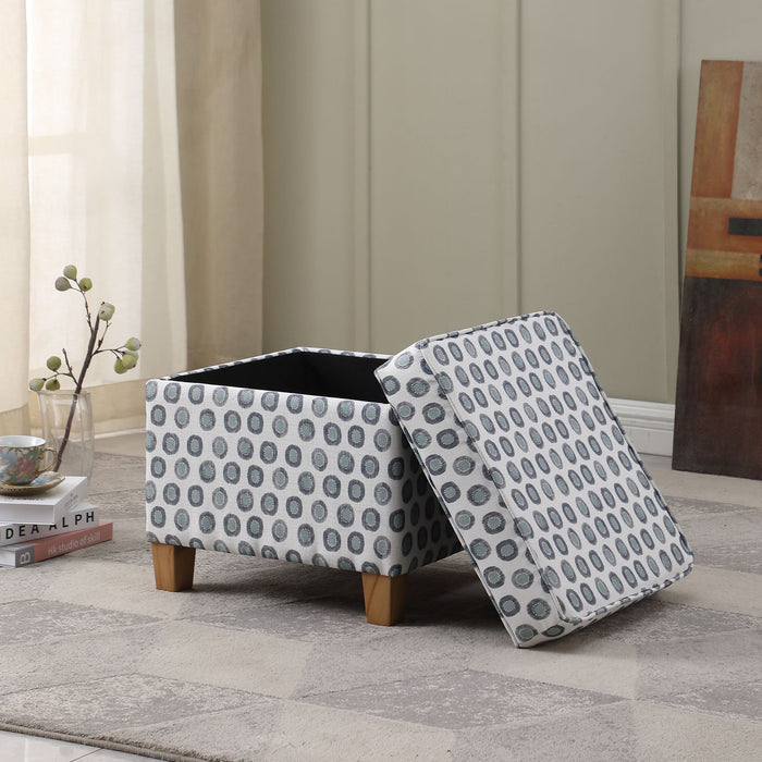 HomePop Upholstered Square Storage Ottoman - Fun Dots Print