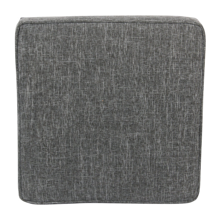 Square Ottoman with Lift Off Top - Gray Woven