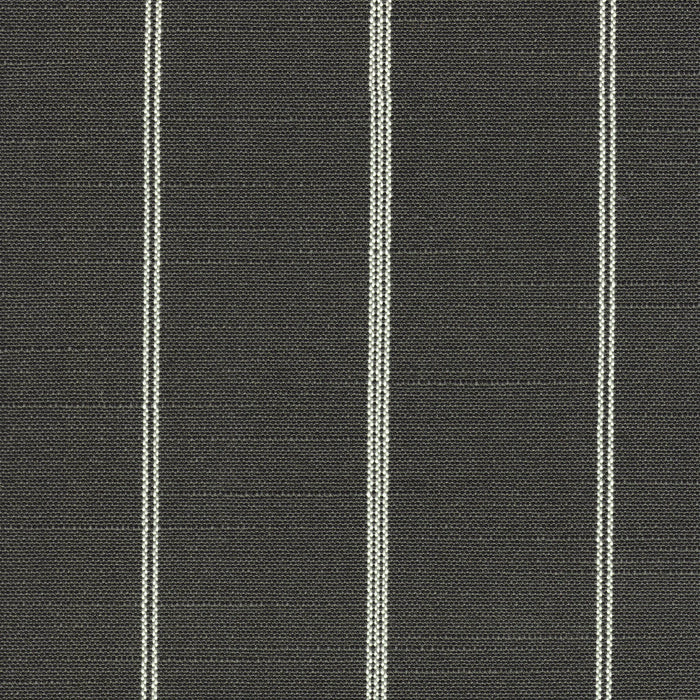 Modern Metal X-base Ottoman - Charcoal Stripe
