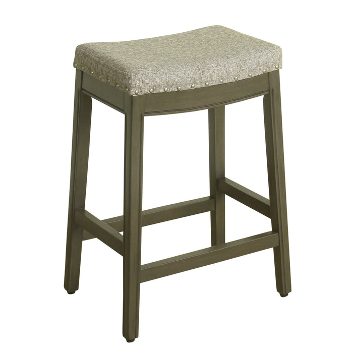 24" Counter Stool Saddle Seat - Gray Tweed