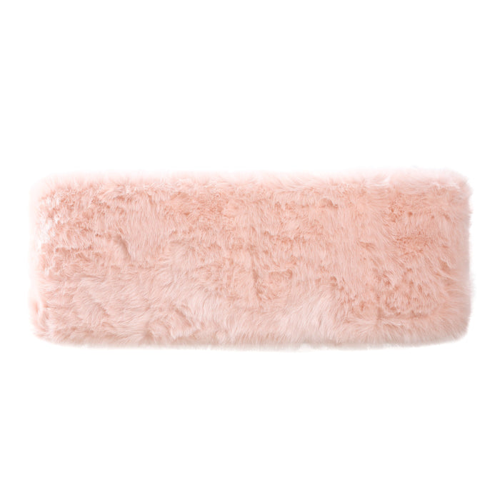 Faux Fur Bench - Pink