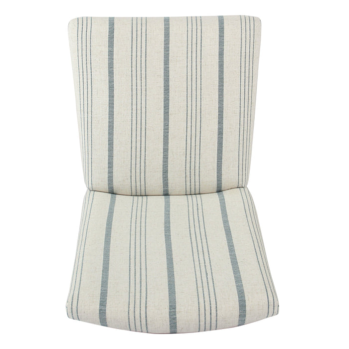 Curved Back Parsons Dining Chair - Blue Stripe - Set of 2