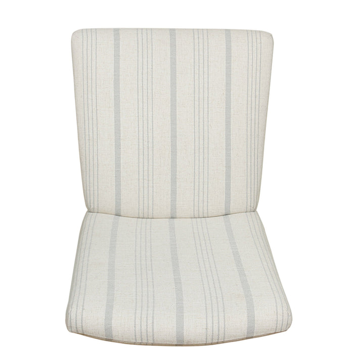 Curved Back Parsons Dining Chair - Dove Grey Stripe - Set of 2