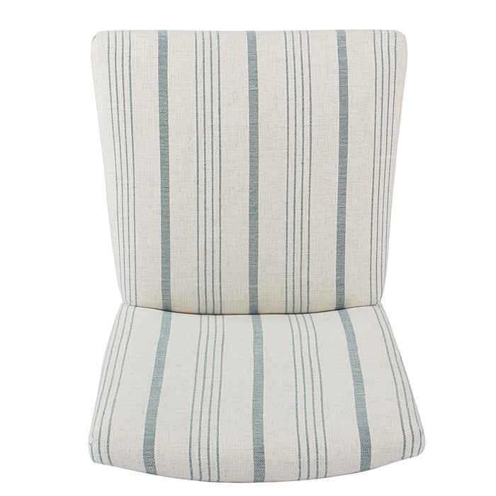 29" Curved Back Barstool - Blue Calypso Stripe