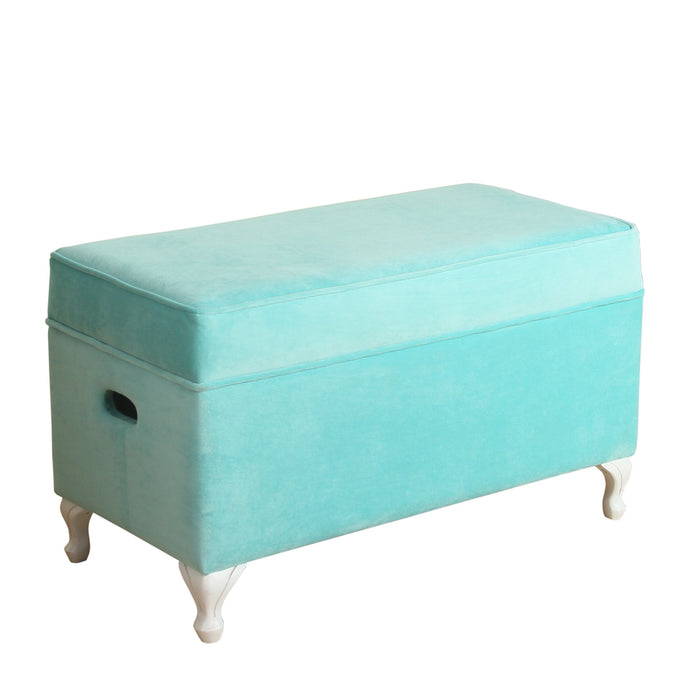Diva Decorative Storage Bench - Teal Velvet