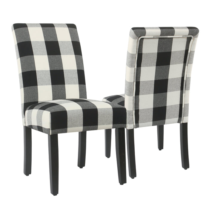 Parsons Dining Chair - Black Plaid - Set of 2