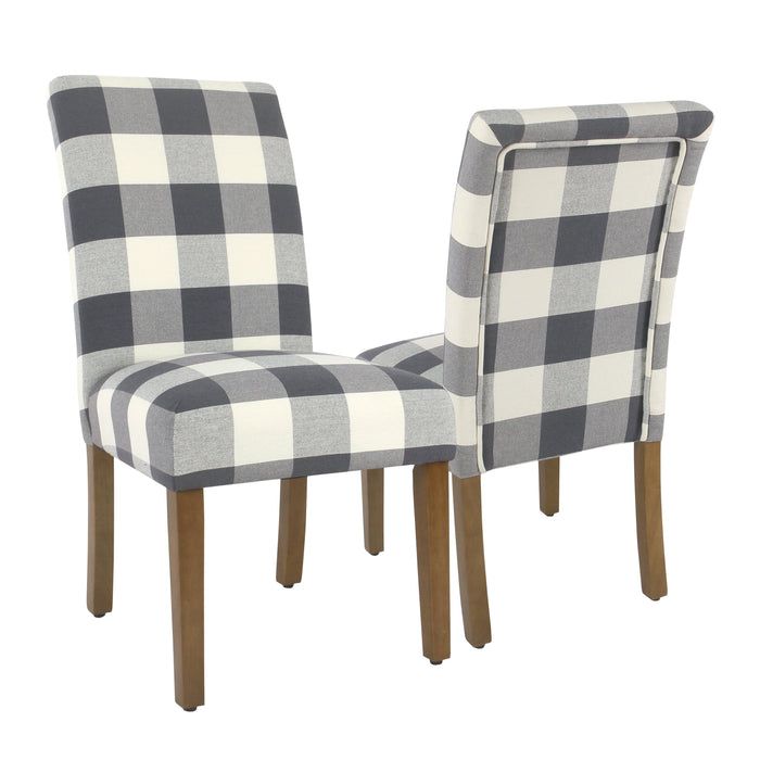 Parsons Dining Chair - Blue Plaid - Set of 2