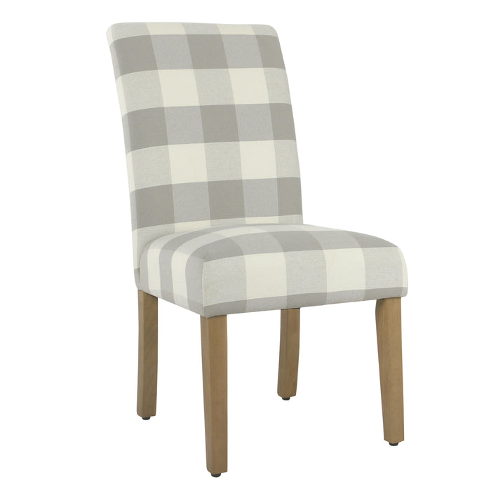Parsons Dining Chair - Grey Plaid - Set of 2