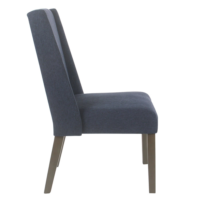 Modern Wingback  Dining Chair - Navy- Set of 2