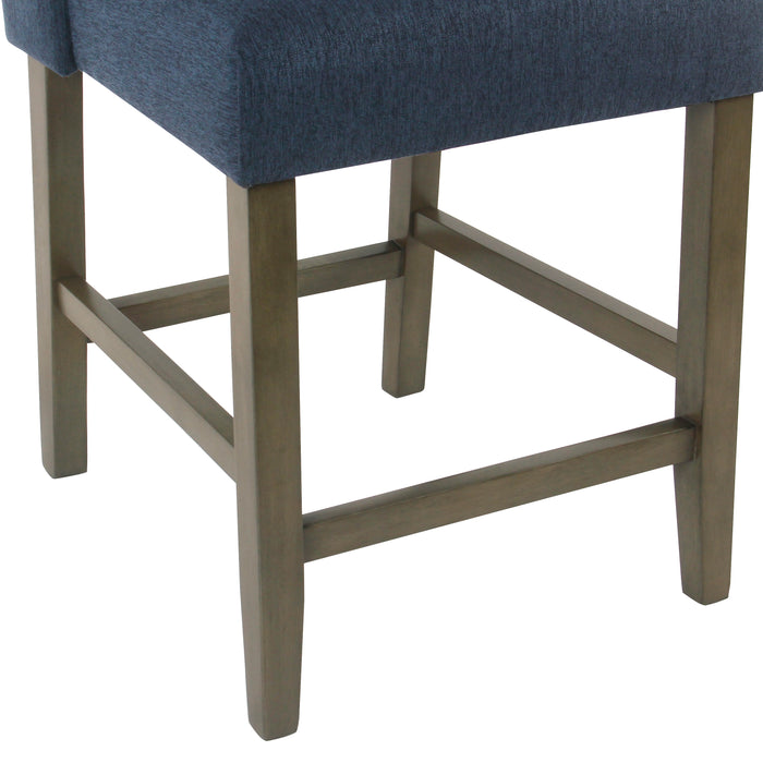 Modern Counter Stool Navy Woven — HomePop Furniture