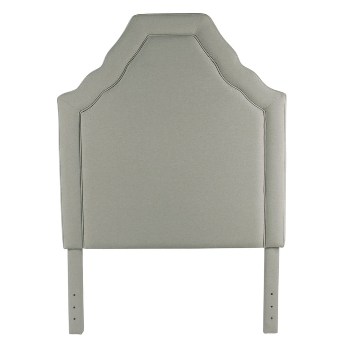 Twin Upholstered Headboard- Stain Resistant Gray