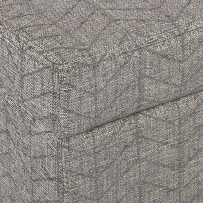 HomePop Mid-Century Storage Bench - Textured Gray
