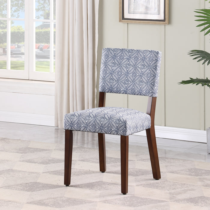 HomePop Open Back Dining Chair - Indigo Print (set of 2)