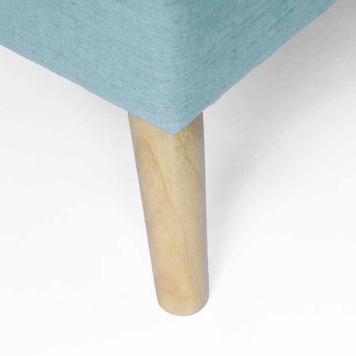 HomePop Modern Tufted Storage Bench - French Blue Woven