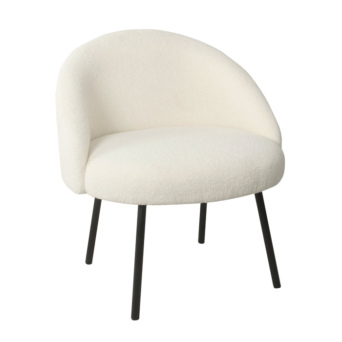 Modern  Sherpa Accent Chair - Cream