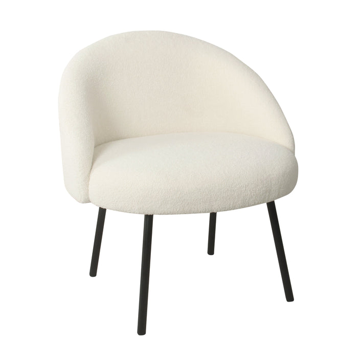 Modern Sherpa Accent Chair Cream — HomePop Furniture