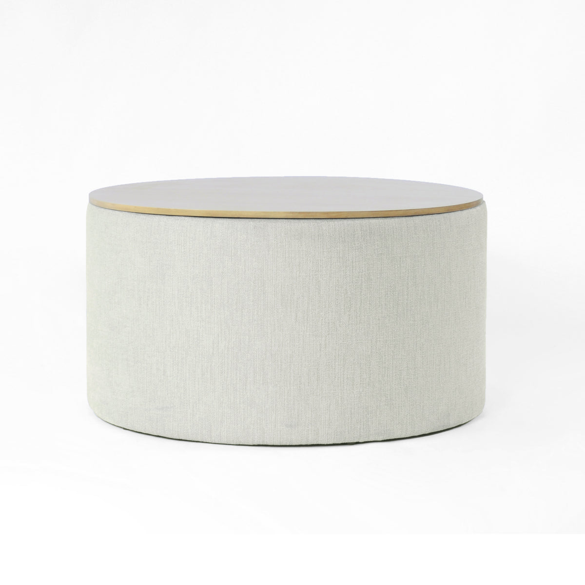 HomePop Storage Ottoman with Wood Top - light Gray textured