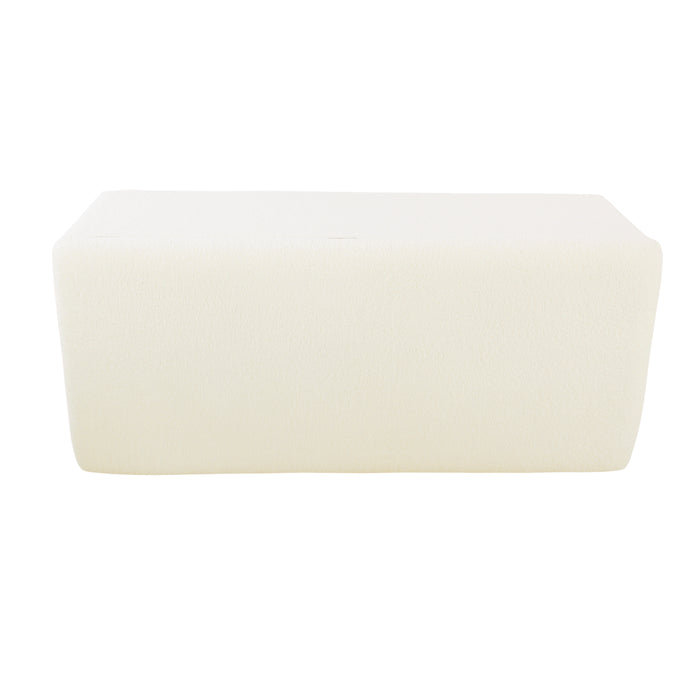 HomePop Sherpa Storage Bench - Cream
