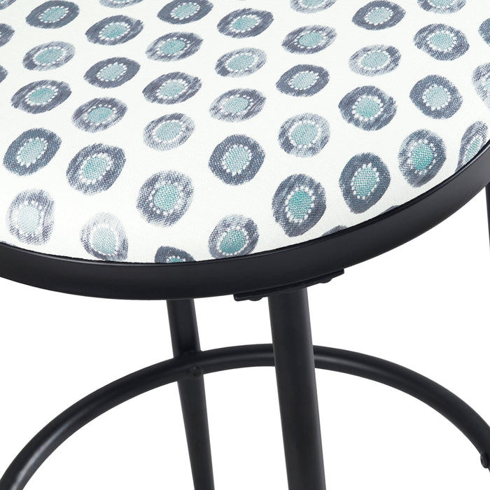 HomePop Upholstered Metal Barstool - Fun Dots Print