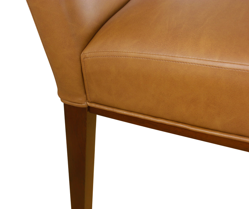 HomePop Kolbe Dining Chair - Carmel Faux Leather (Single Pack)