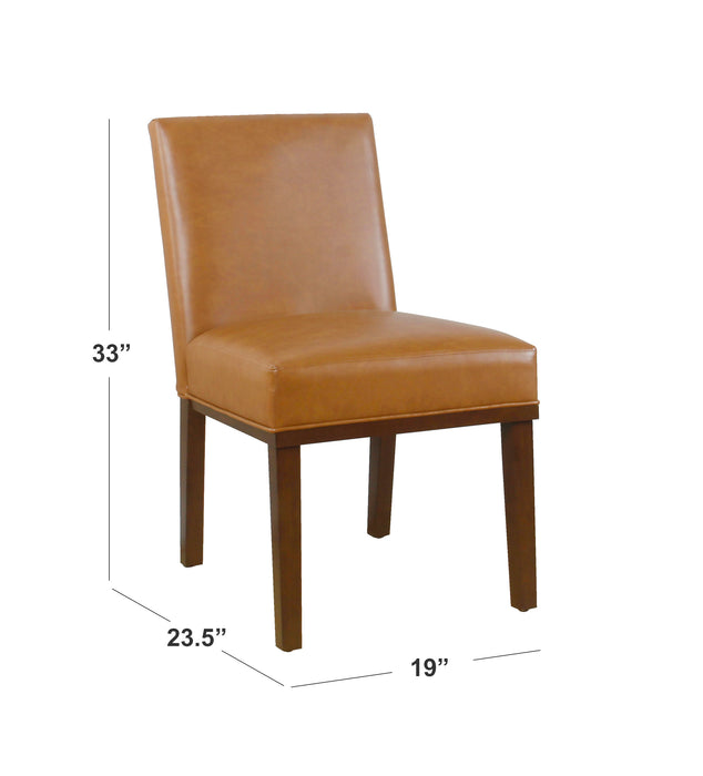 HomePop Kolbe Dining Chair - Carmel Faux Leather (Single Pack)