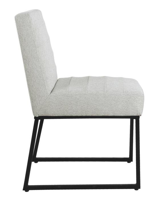 HomePop Channeled Metal Dining Chair - Sustainable Gray Woven (Single Pack)