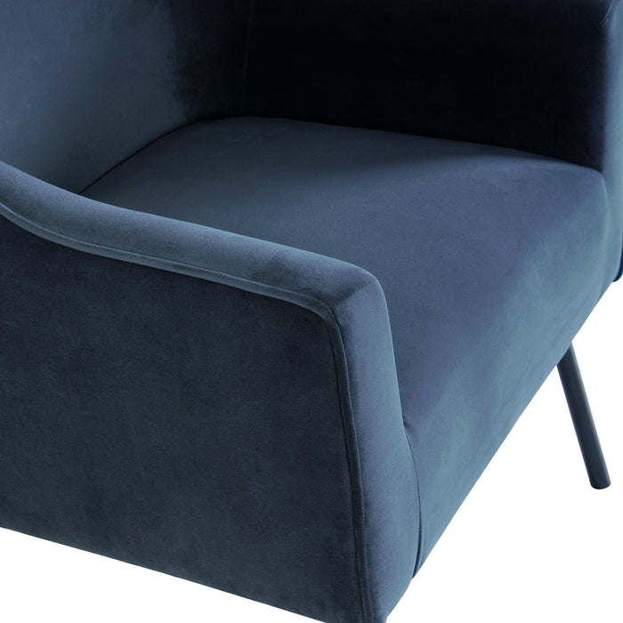HomePop Modern Accent Chair - Navy Velvet