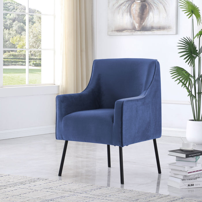 HomePop Modern Accent Chair - Navy Velvet