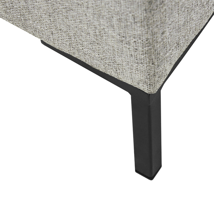 HomePop Medium Storage Bench with Metal Legs - Gray Woven