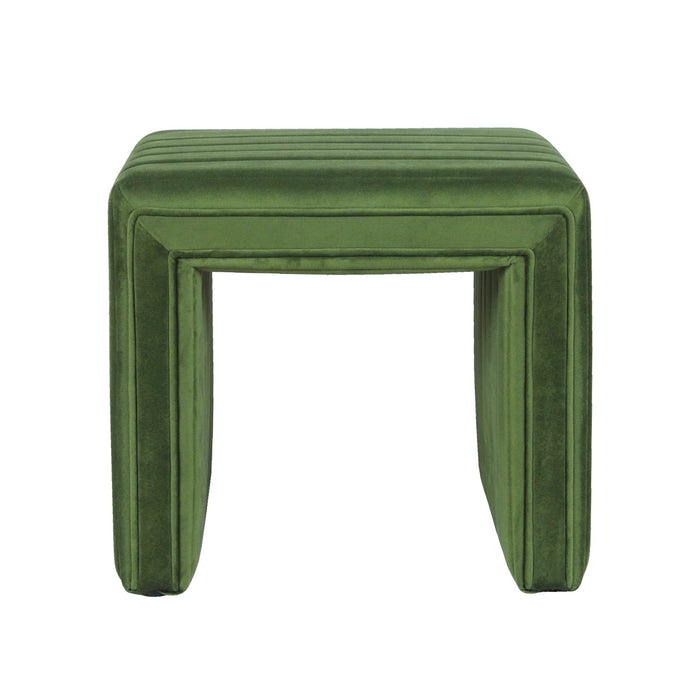 Pouf contenitore Domino verde kaki 33x33x39 cm (0)