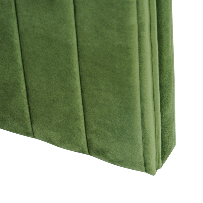 HomePop Modern Channel Ottoman - Green Velvet