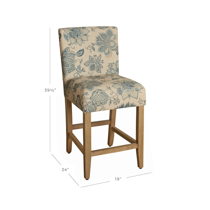 24" Classic Counter Stool - Blue Floral