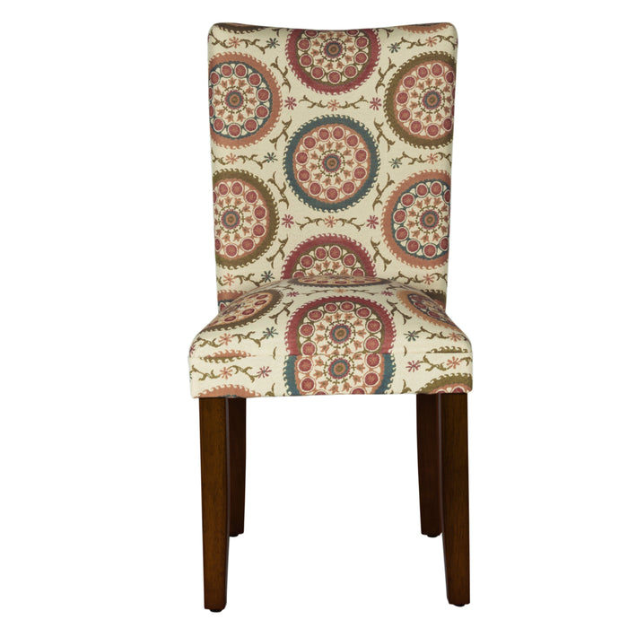 Parsons Deluxe Dining Chair -  Woven Suzani  Medallion - Set of 2