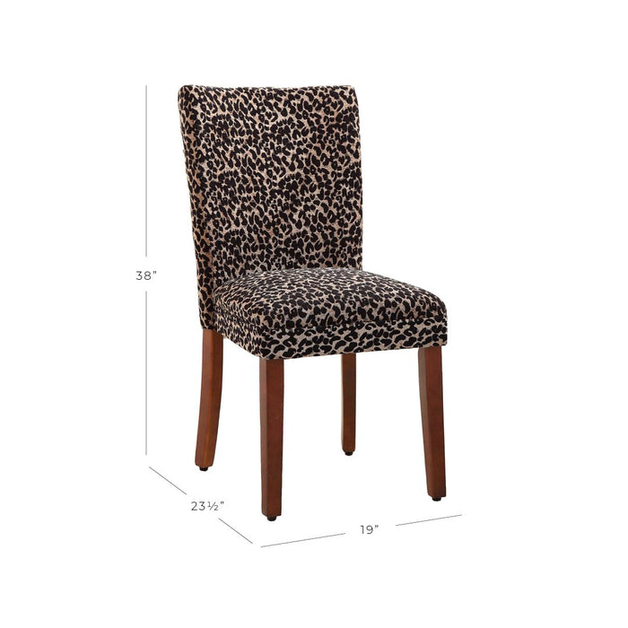Parsons Deluxe Dining Chair - Leopard - Set of 2